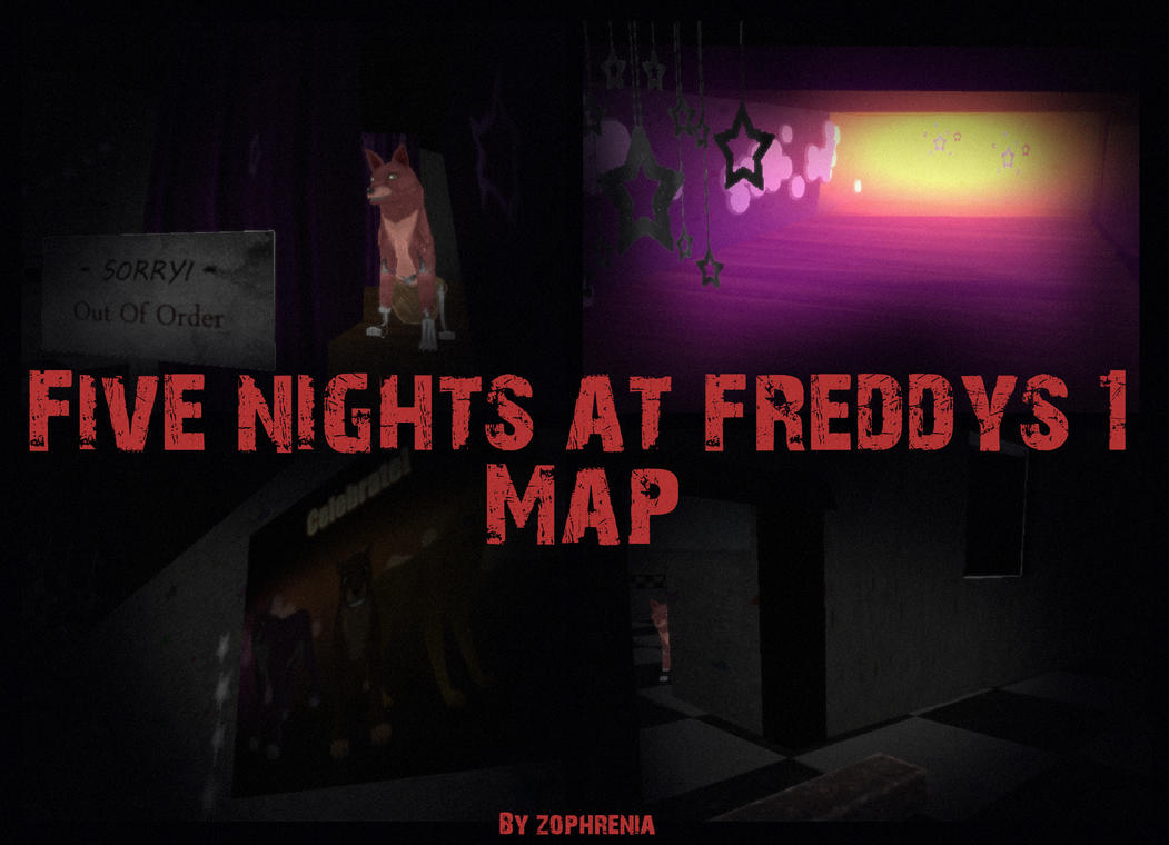 Old picture of a FNaF map I made