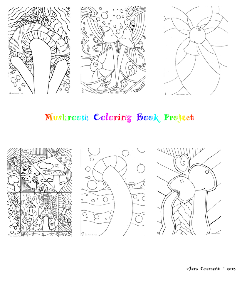 Mushroom Coloring Book Project by LiquidCandyRainbow on DeviantArt