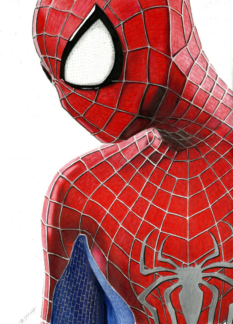 Spider Man Colour Pencil Drawing