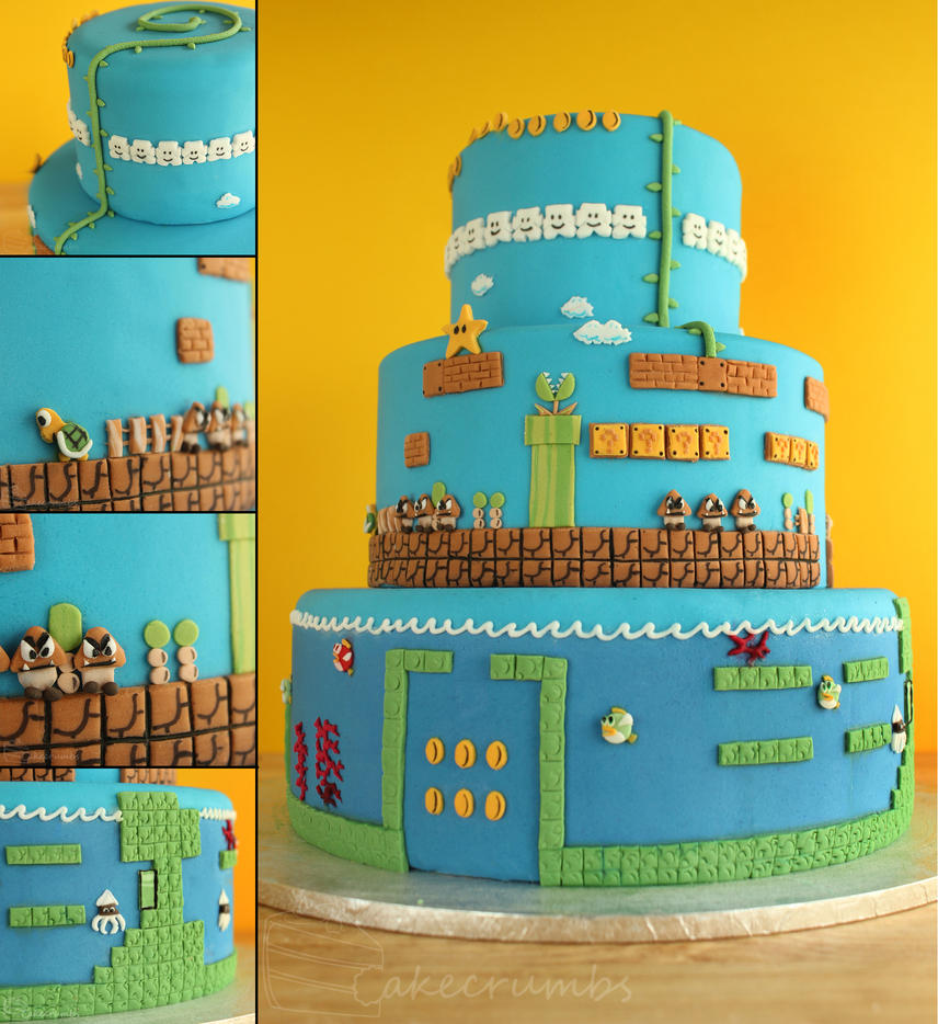 Super Mario Bros. Cake by cakecrumbs